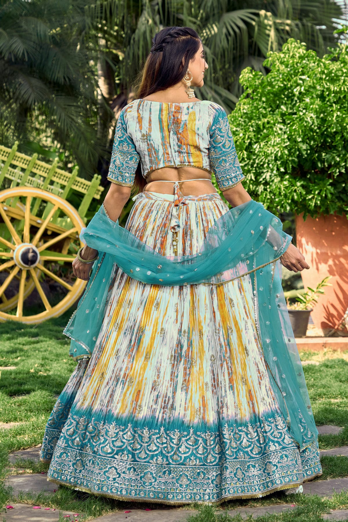 Chinon Embroidery A Line Lehenga Choli