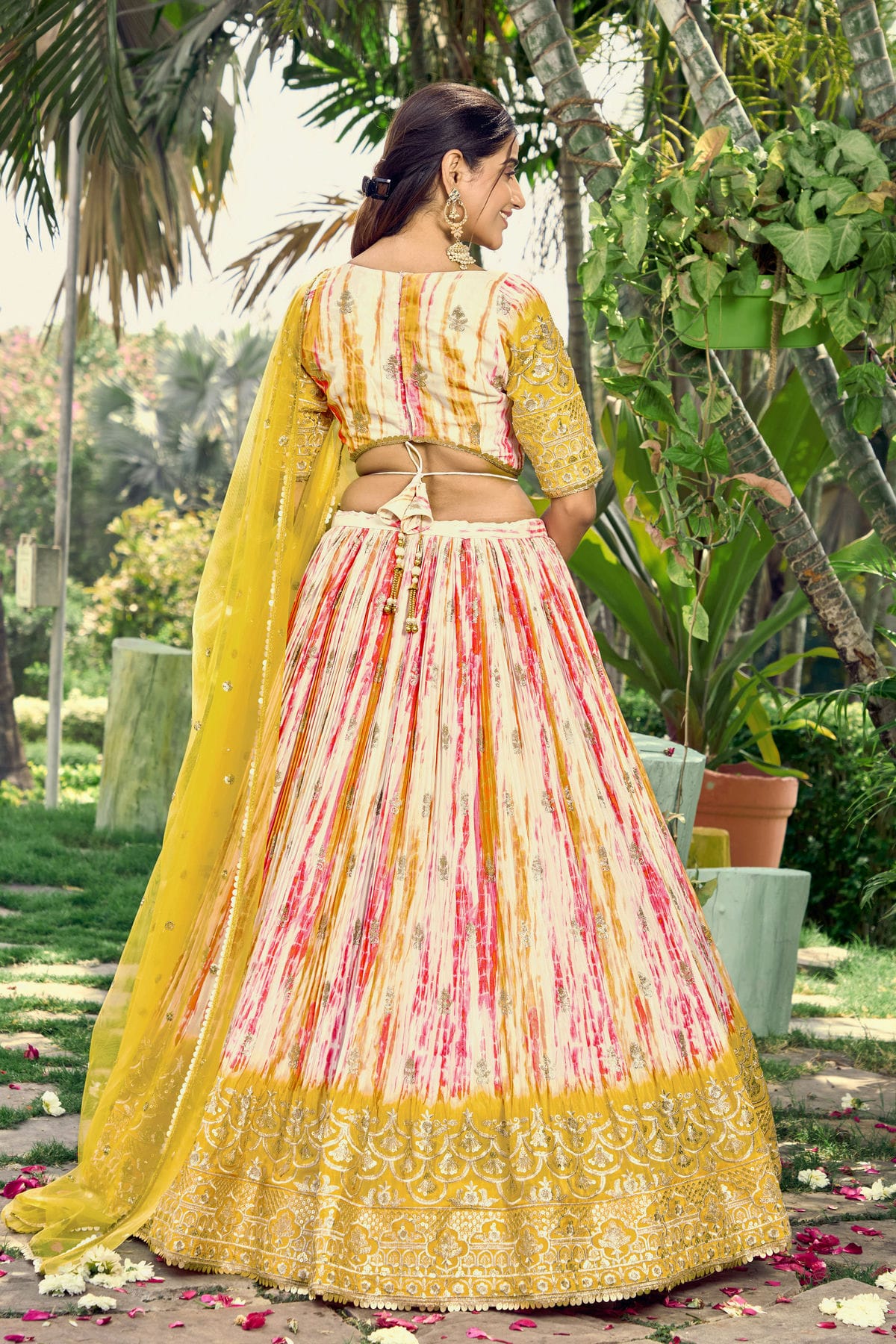 Chinon Embroidery A Line Lehenga Choli