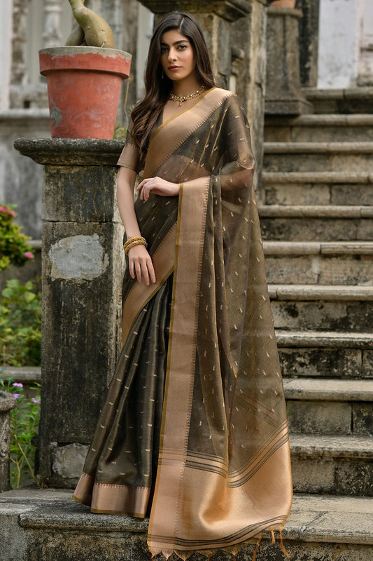 Coffee-Colour-Woven-Work-Soft-Tussar-Silk-Saree-VSSD1260019