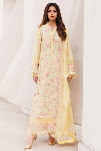 Cream Colour Rayon Semi Stitched Pakistani Suit