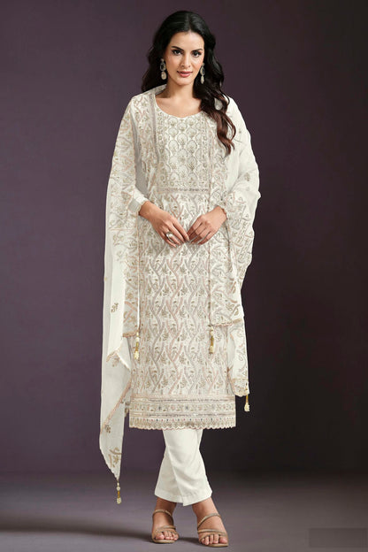 Cream-Colour-Semi-Stitched-Chinon-Straight-Suit-VSSM1112776