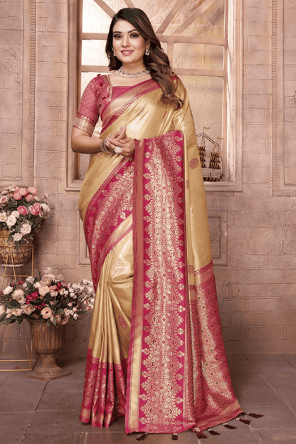 Cream-Colour-Woven-Work-Pure-Banarasi-Tissue-Silk-Traditional-Saree-VSSD1250285