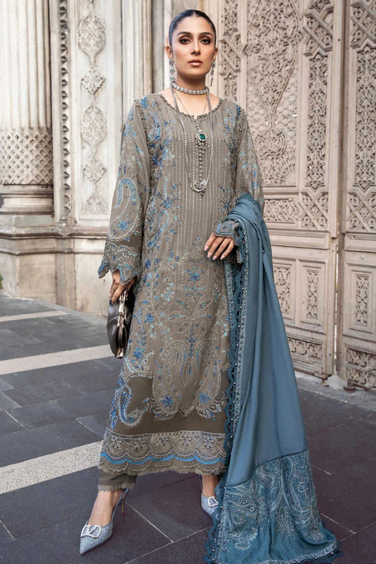 Dark Beige Colour Rayon Semi Stitched Pakistani Suit