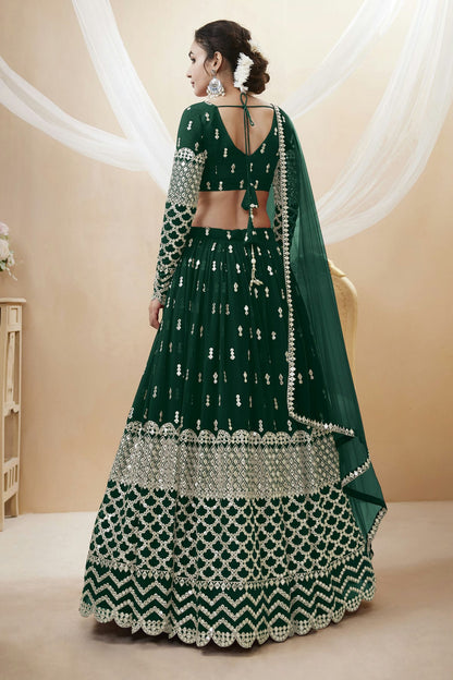 Georgette Embroidery A Line Lehenga Choli