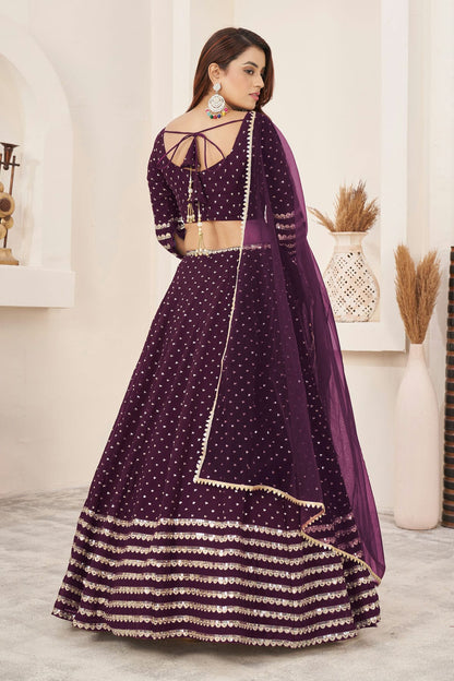 Georgette Embroidery A Line Lehenga Choli