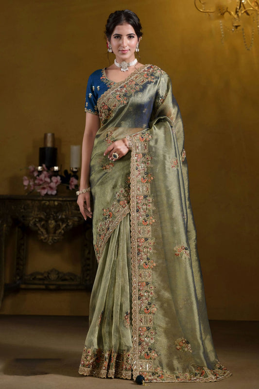 Green-Colour-Georgette-and-Organza-Designer-Saree-VSSD1112599