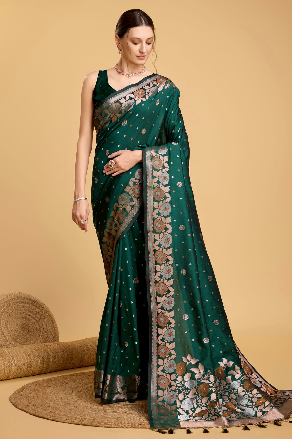 Green Colour Silk Saree