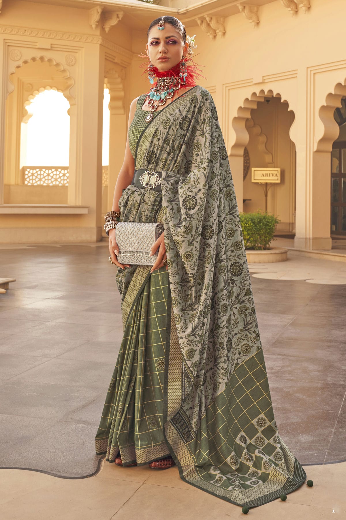 Green Colour Silk Saree