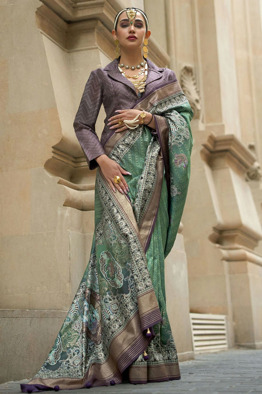 Green Colour Silk Traditional Saree