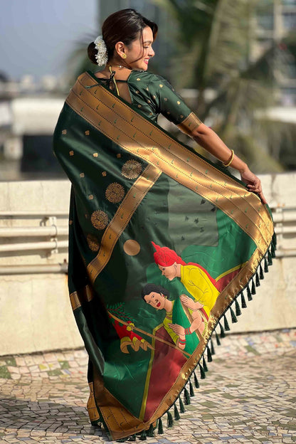 Green Colour Soft Silk Traditional Saree VSSD1112679