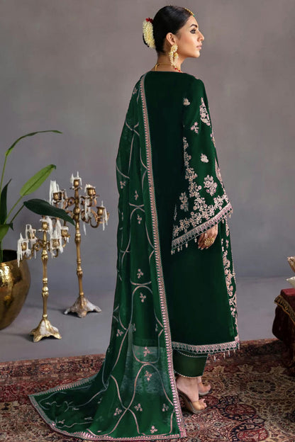 Green Colour Velvet Semi Stitched Pakistani Suit