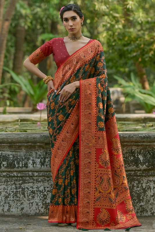 Green-Colour-Woven-Work-Pashmina-Silk-Saree-VSSD1260026