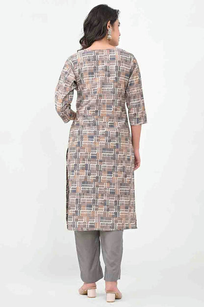 Grey Colour Silk Stitched Pant Style Suit VSSS1140730