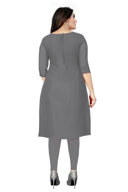 Grey Colour Unstitched Georgette Straight Suit