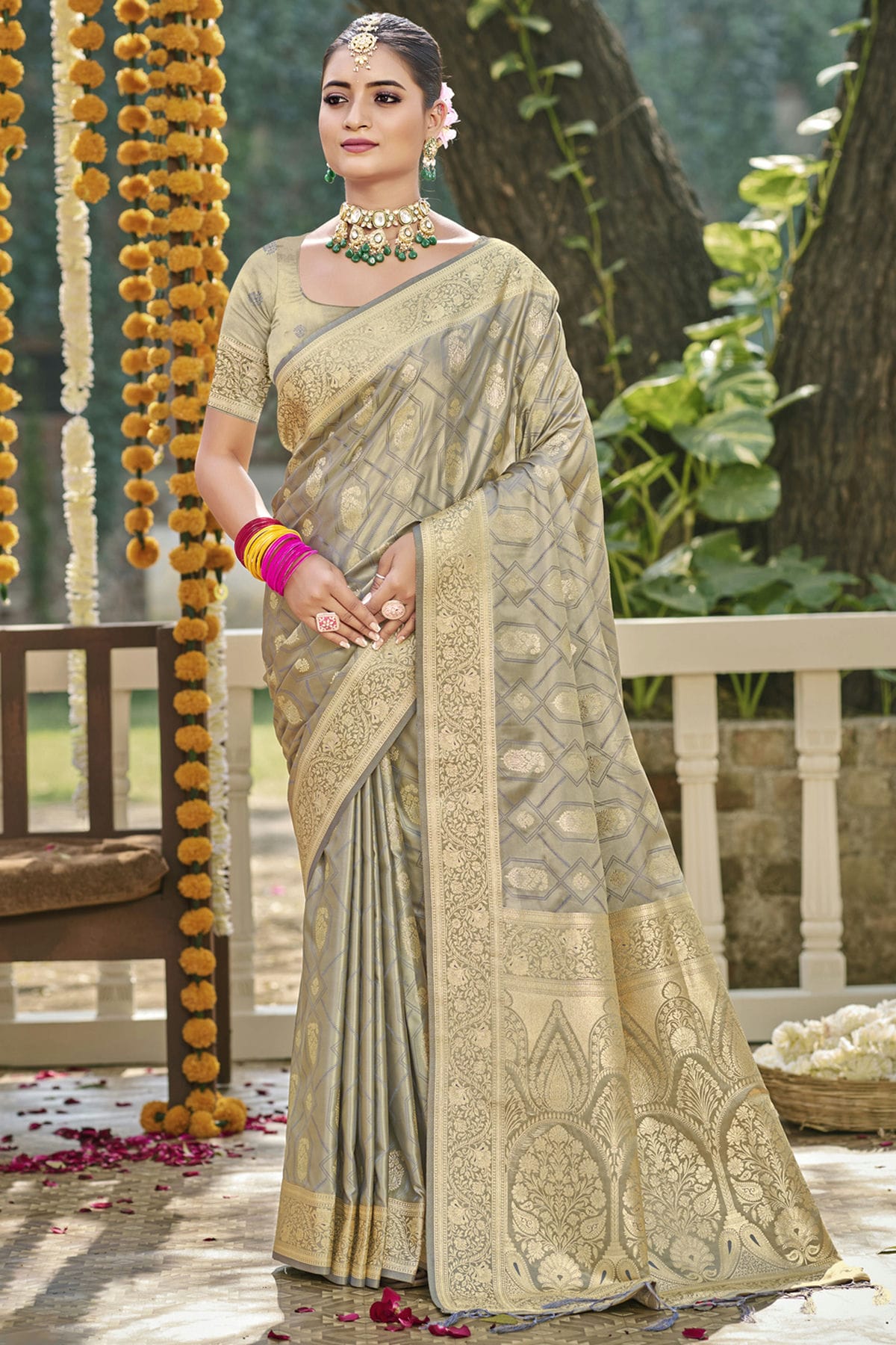 Grey-Colour-Woven-Work-Satin-Silk-Traditional-Saree-VSSD1103363