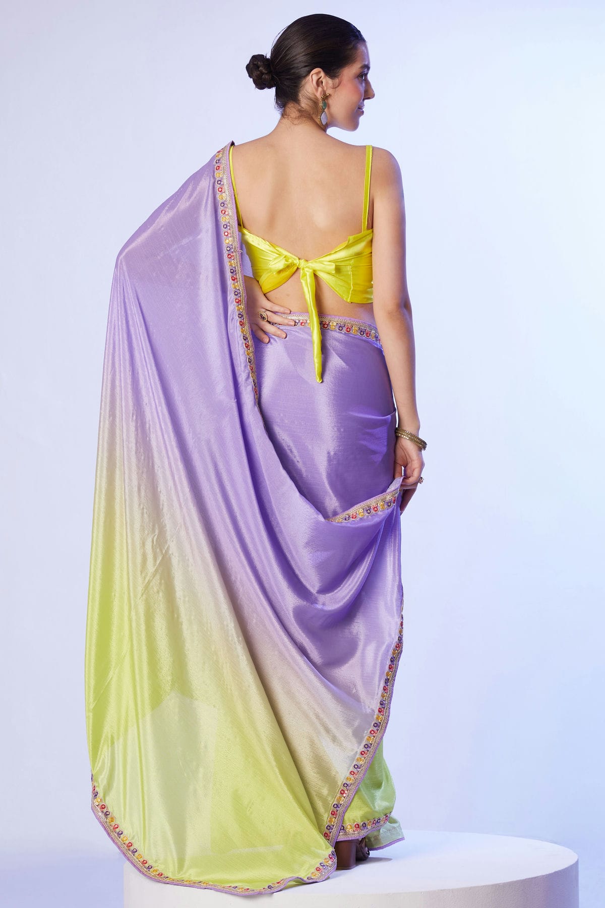 Lavender Colour Chinon Designer Saree VSSD1112605