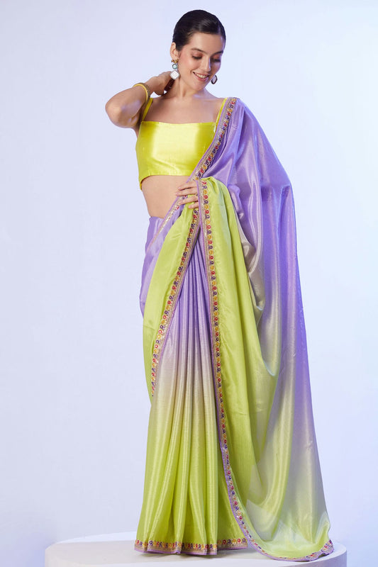 Lavender-Colour-Chinon-Designer-Saree-VSSD1112605