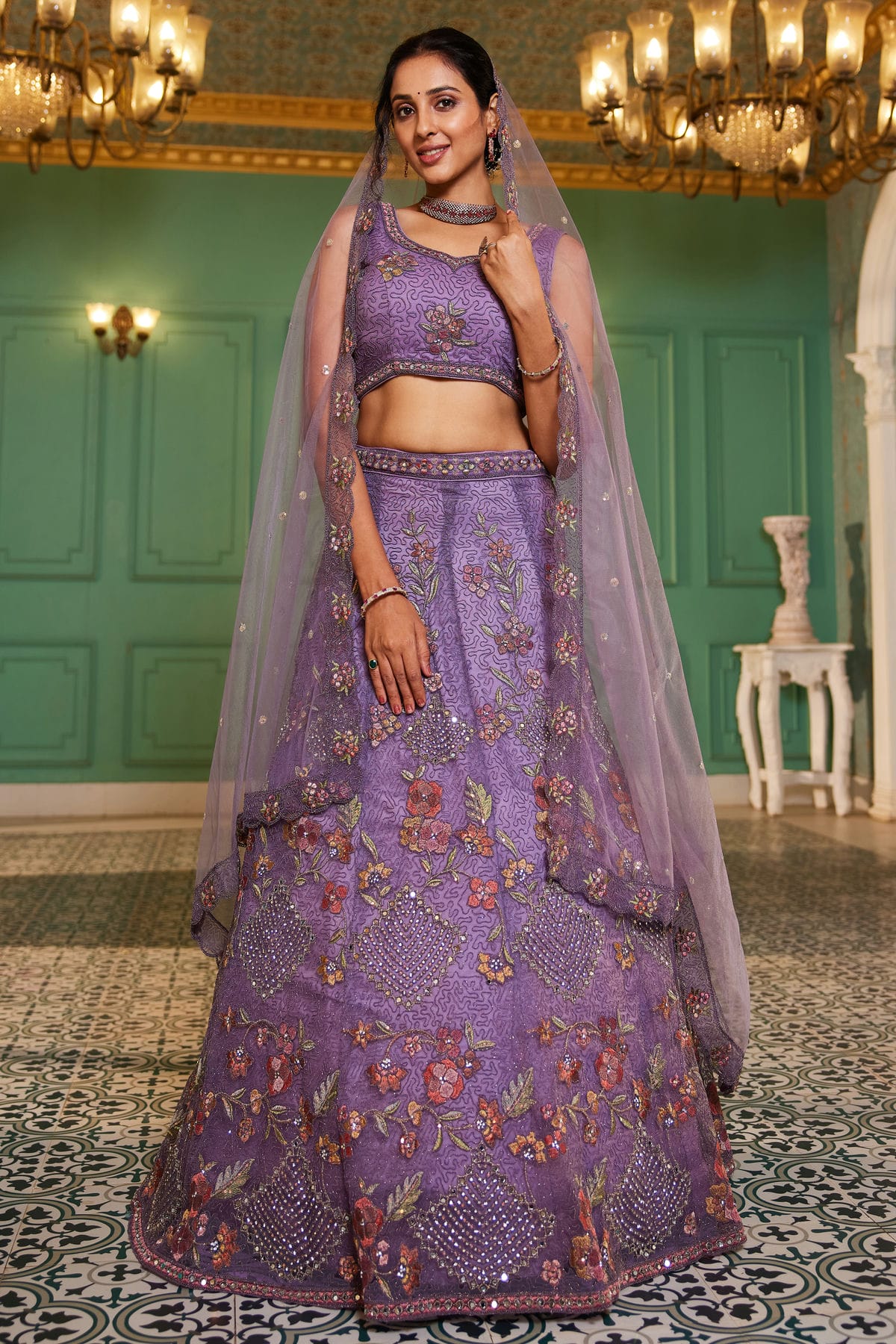 Lavender-Colour-Semi-Stitched-Net-Lehenga-Choli-VSLC1112531