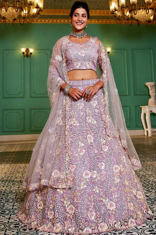 Lavender-Colour-Semi-Stitched-Satin-Lehenga-Choli-VSLC1112560