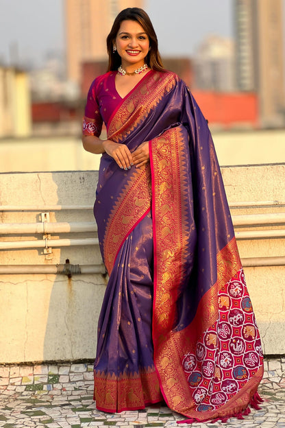 Lavender-Colour-Tissue-Traditional-Saree-VSSD1112595