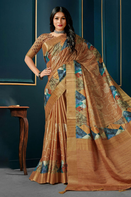 Light Brown Colour Kotha Silk Traditional Saree