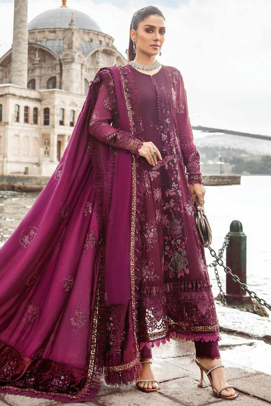 Light Burgundy Colour Rayon Semi Stitched Pakistani Suit