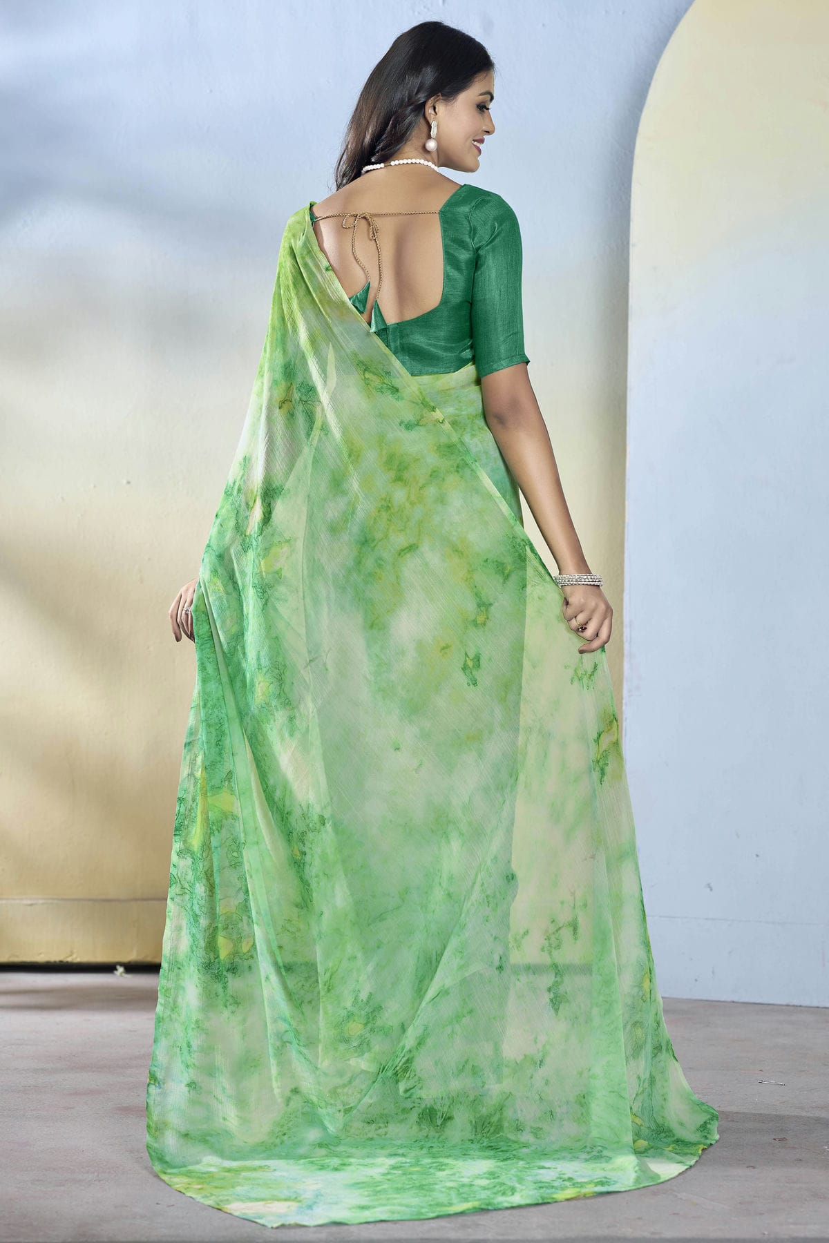 Light Green Colour Georgette Ready To Wear Saree VSSD1111689