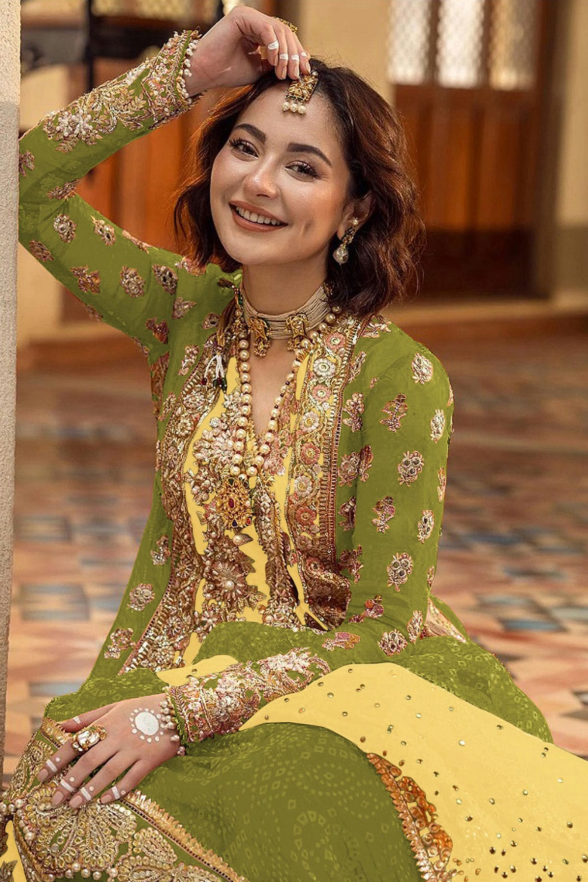 Light Green Colour Organza Pakistani Suit