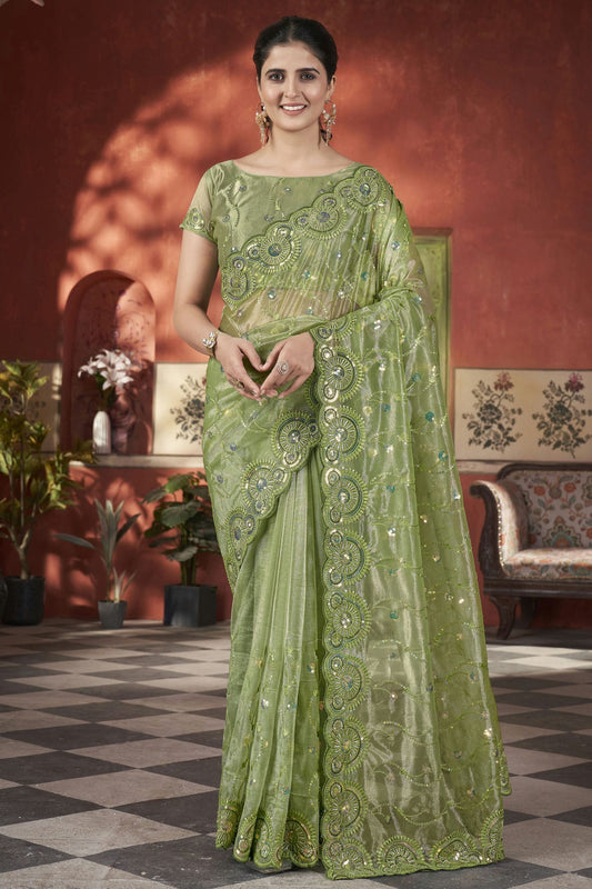 Light-Green-Colour-Tissue-Net-Designer-Saree-VSSD1112588