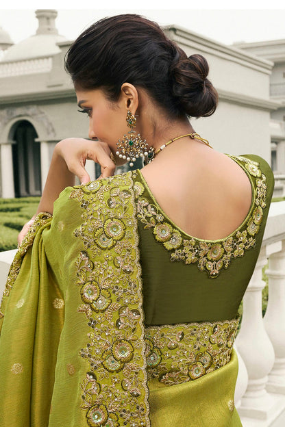 Light Green Colour Tissue Silk Designer Saree VSSD1290236