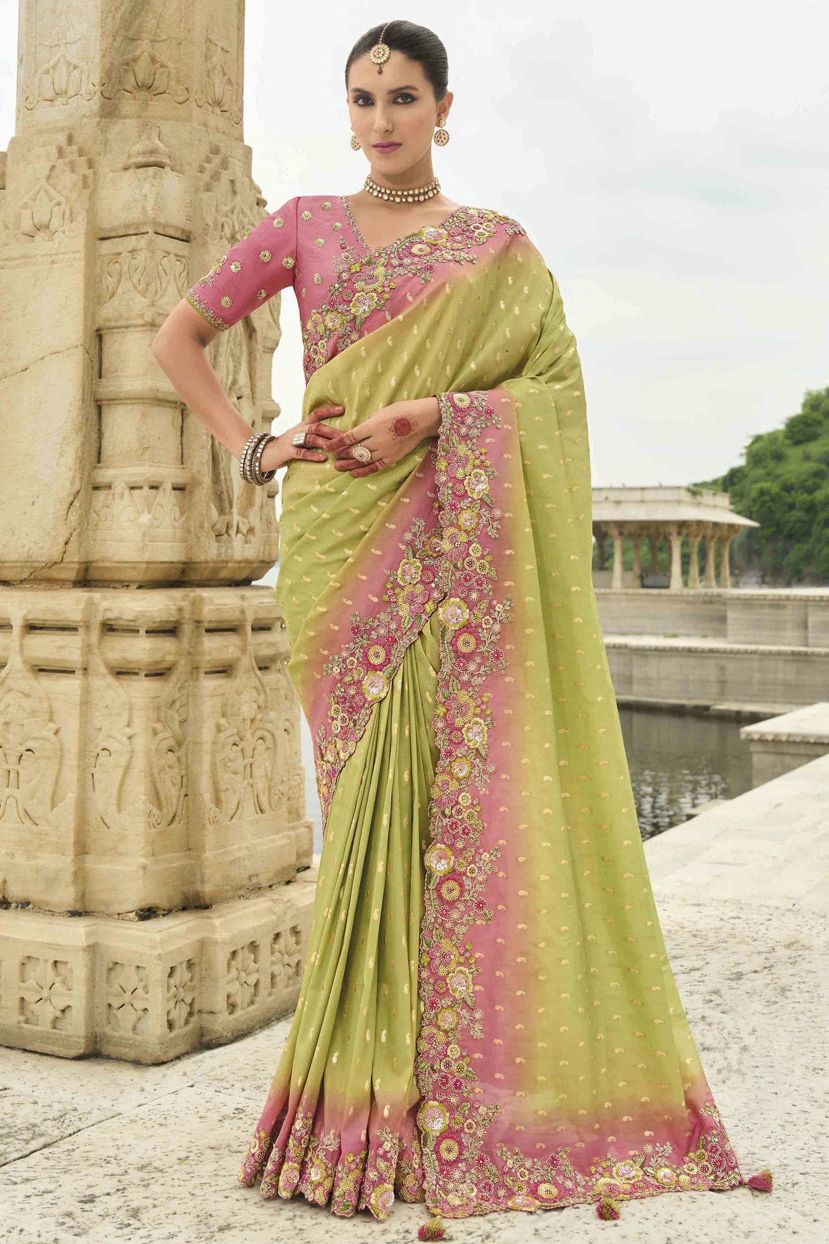 Light-Green-Colour-Viscose-Tissue-Silk-Designer-Saree-VSSD1112652