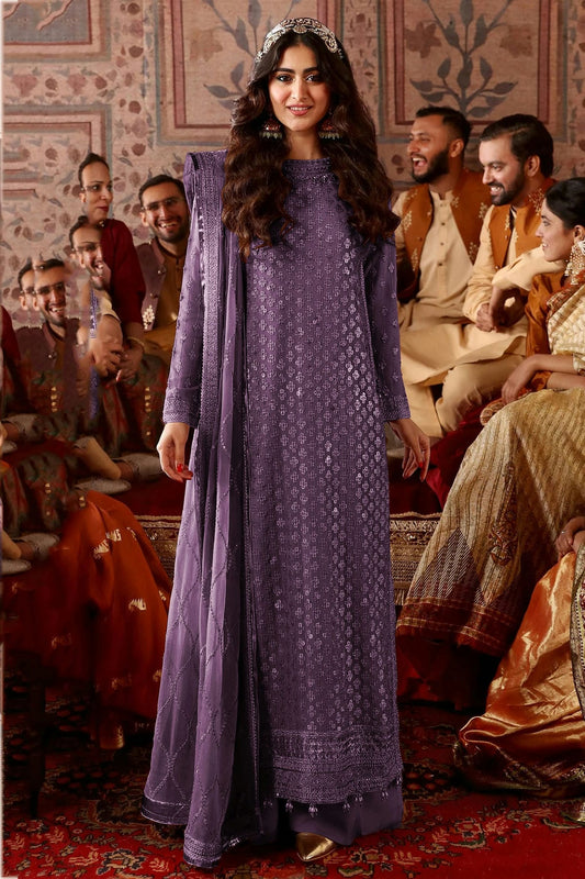 Light Purple Colour Semi Stitched Faux Georgette Pakistani Suit