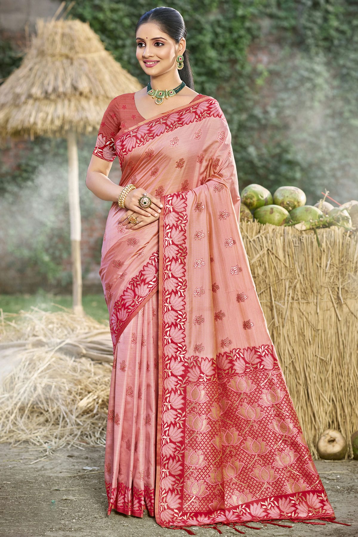 Light-Red-Colour-Woven-Work-Silk-Traditional-Saree-VSSD1103353