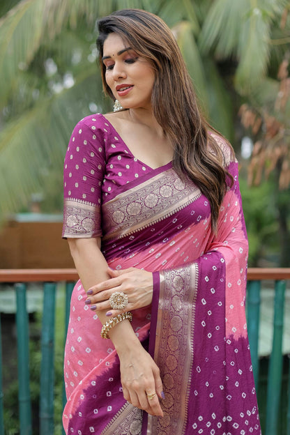 Magenta Colour Dola Silk Paithani Saree VSSD1110925