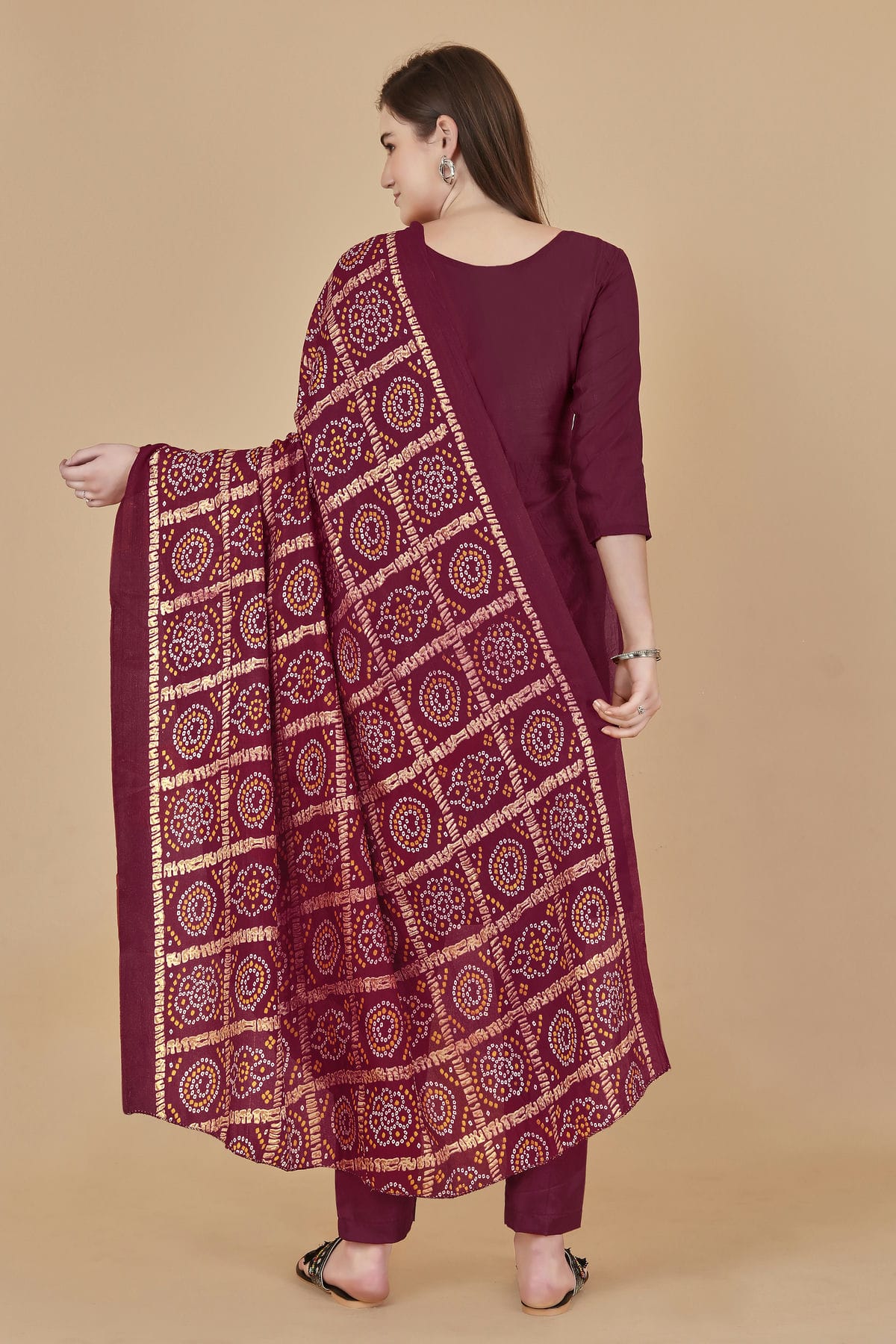 Magenta Colour Unstitched Banarasi Jacquard Fabric Straight Suit