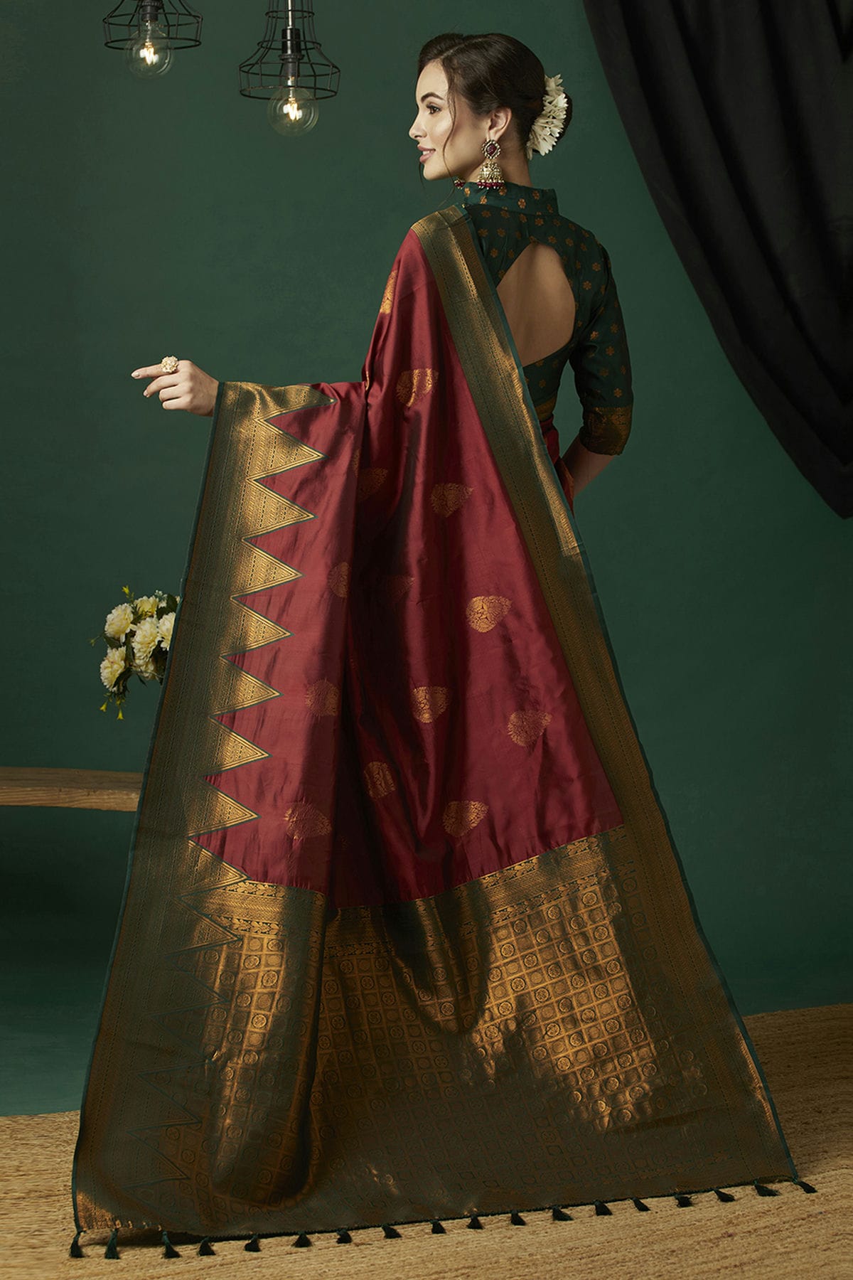 Maroon Colour Banarasi Silk Traditional Saree VSSD1111877