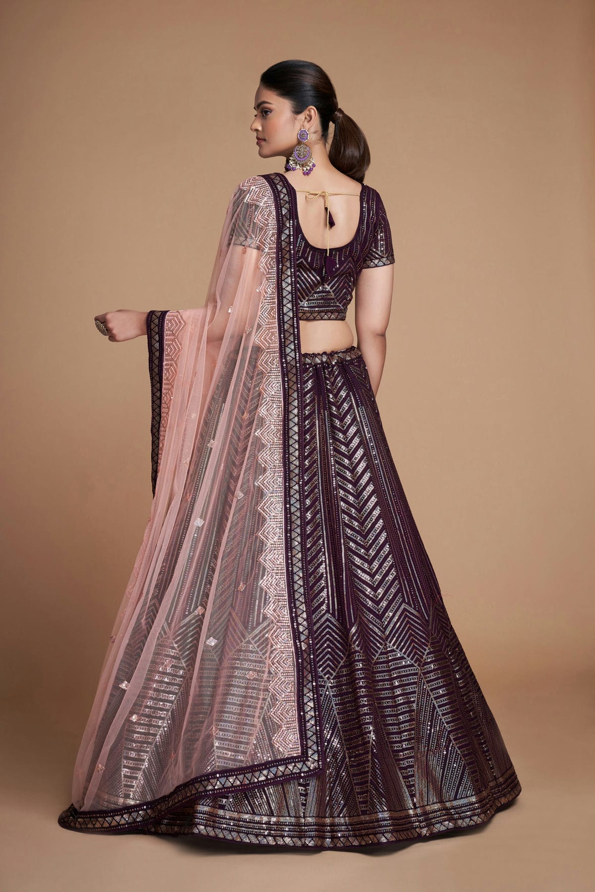 Maroon Colour Embroidery Georgette Lehenga Choli