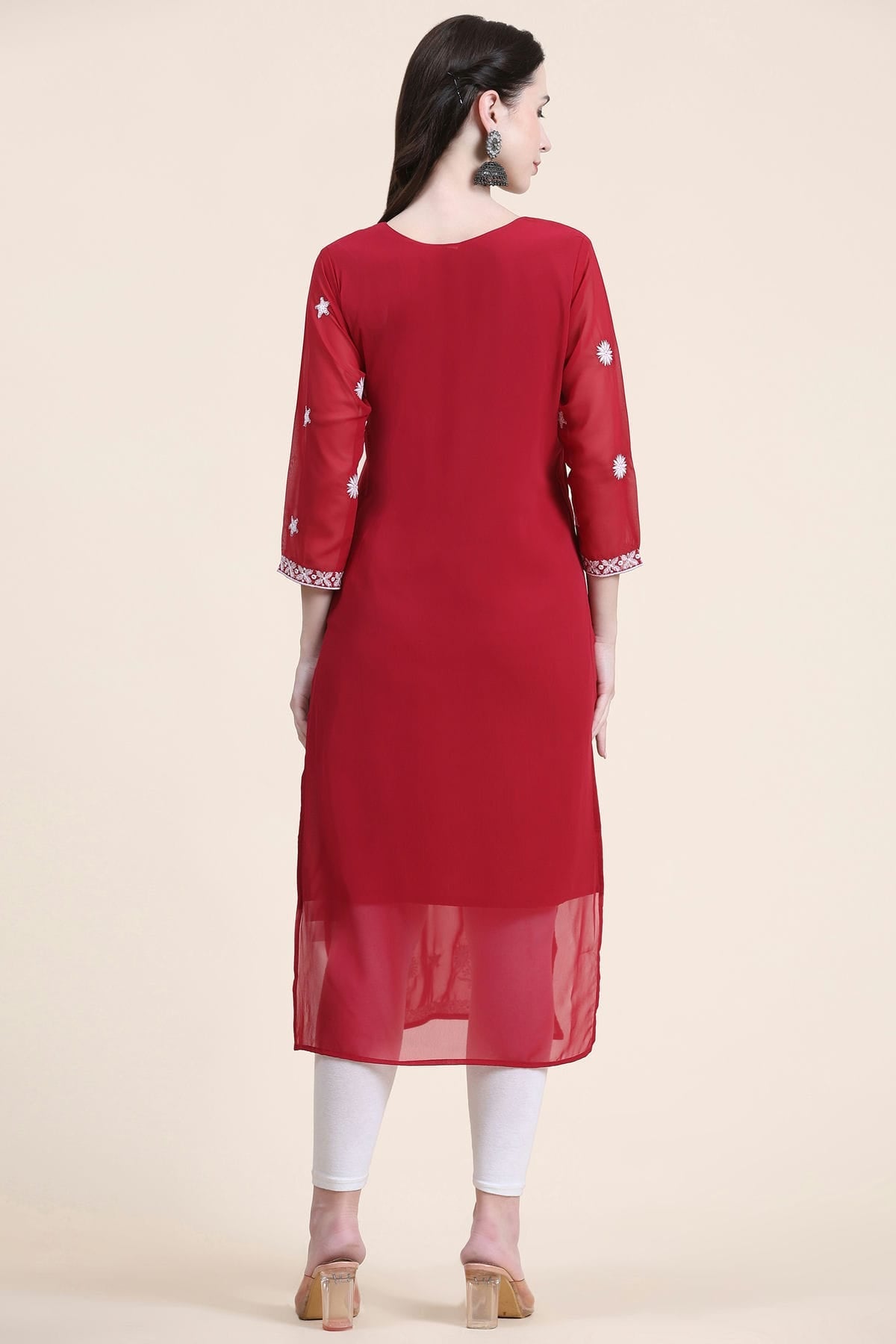 Maroon Colour Georgette Kurti VSKR1111291