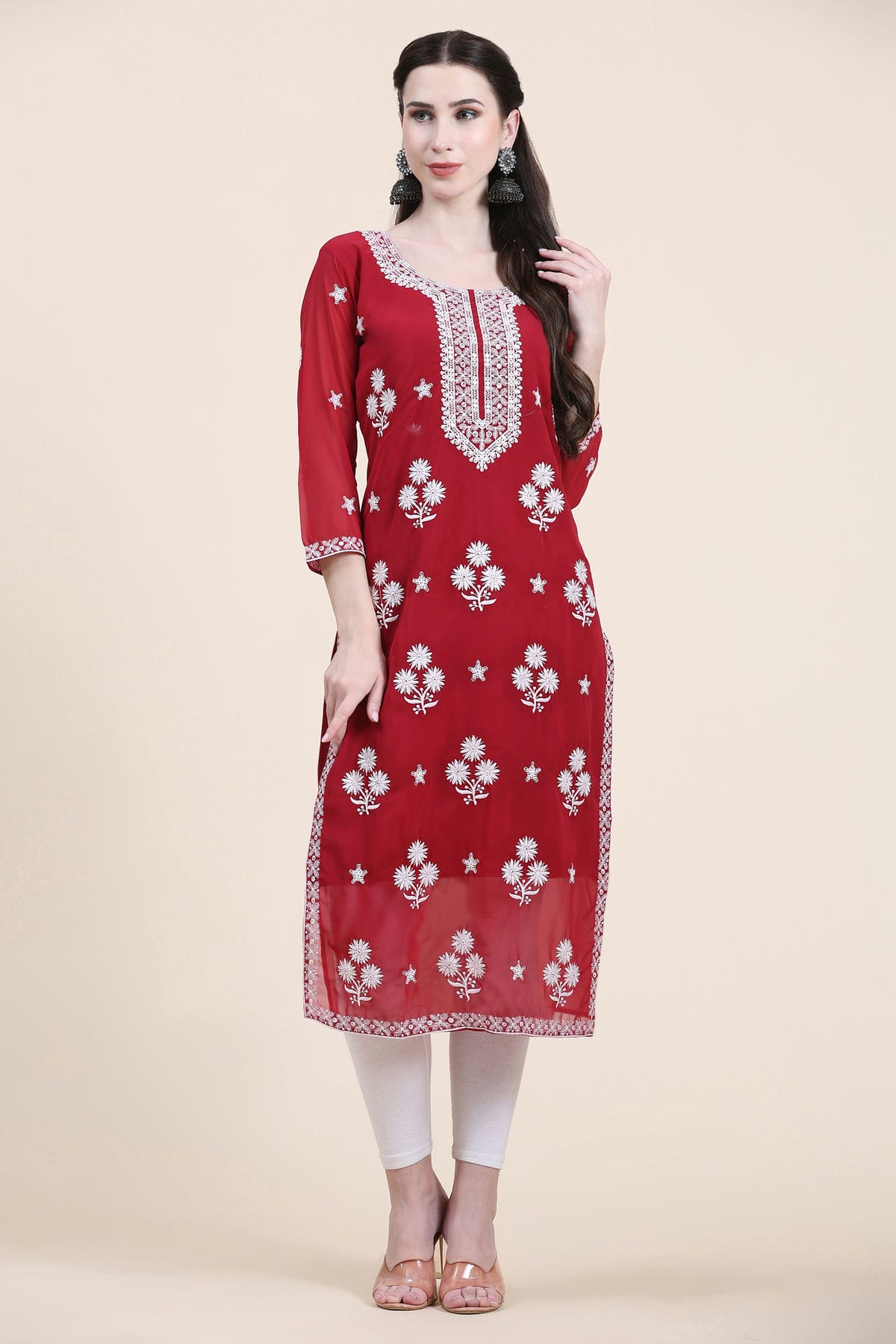 Maroon Colour Georgette Kurti