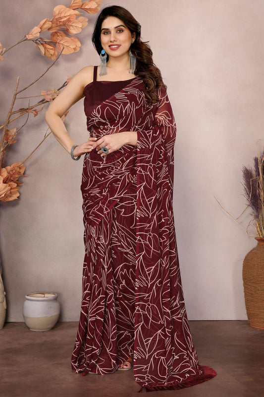 Maroon-Colour-Georgette-Ready-To-Wear-Saree-VSSD1180211