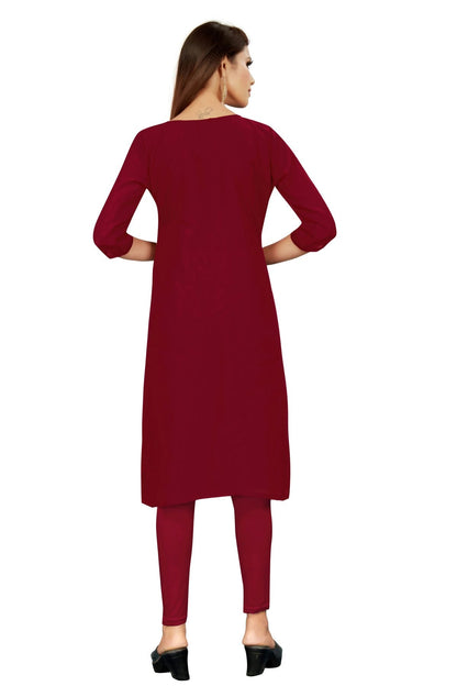 Maroon Colour Unstitched Georgette Straight Suit