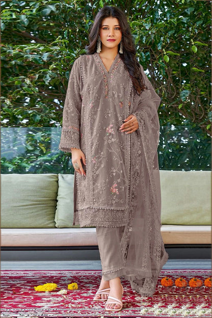 Mauve Colour Georgette Pakistani Suit