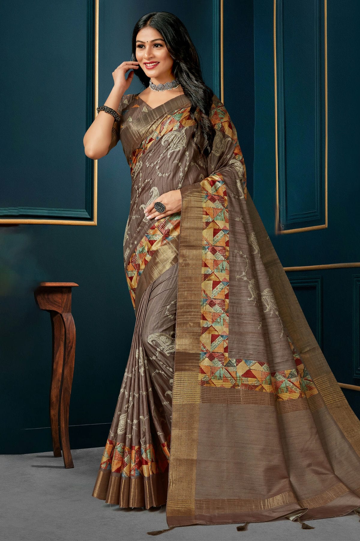 Mauve Colour Kotha Silk Traditional Saree