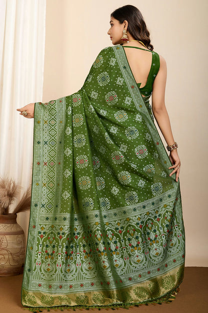 Mehendi Green Colour Soft Silk Traditional Saree VSSD1112695