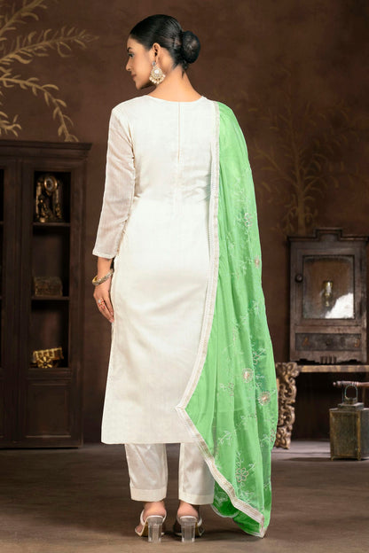 Multi Colour Unstitched Modal Cotton Pant Style Suit