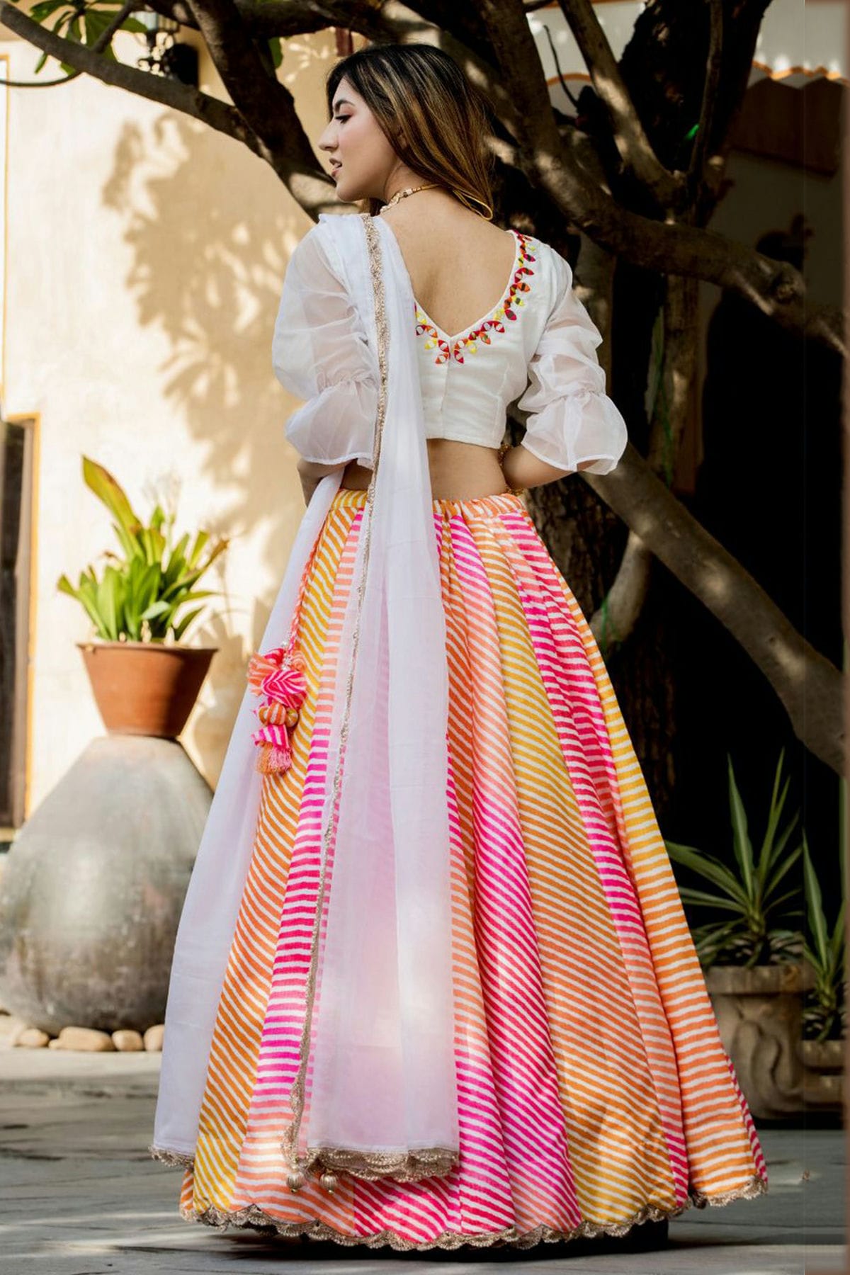 Multicolour Art Silk Lehenga Choli