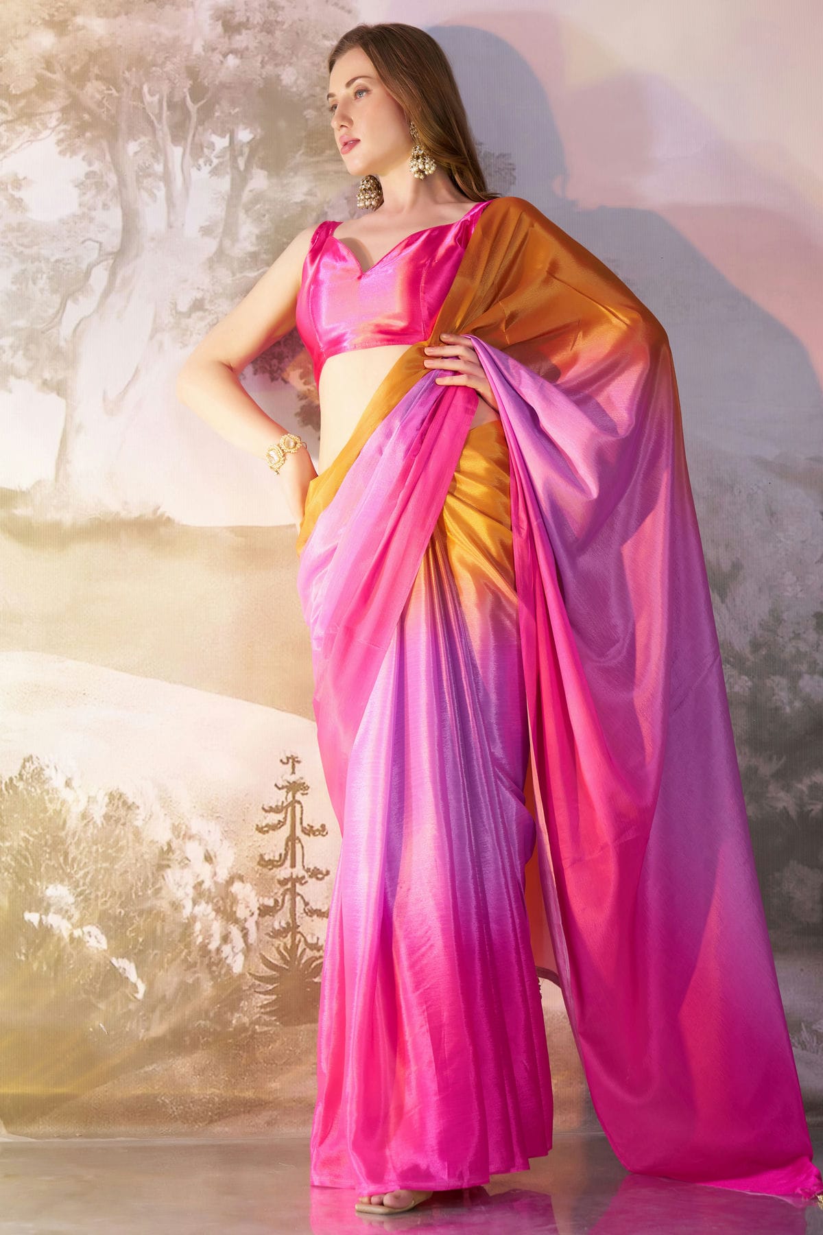 Multicolour-Chiffon-Saree-VSSD1112772