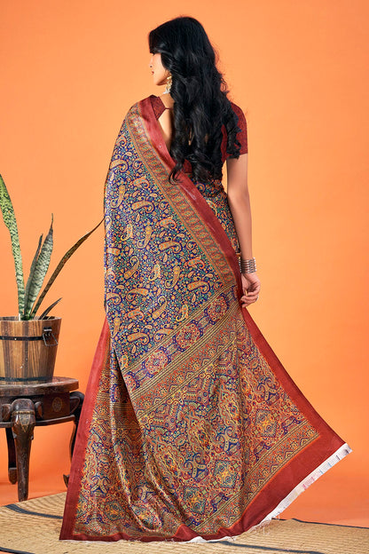 Multicolour Colour Pashmina Saree