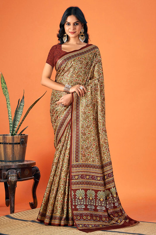 Multicolour Colour Pashmina Saree