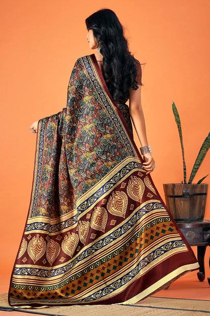 Multicolour Colour Pashmina Saree